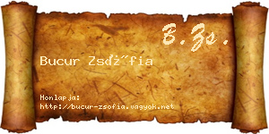 Bucur Zsófia névjegykártya