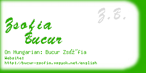 zsofia bucur business card